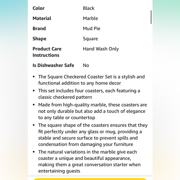 Black and White Checkered Coasters - Picture 5 of 5